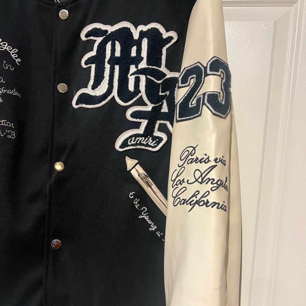 AMIRI OVERSIZED VARSITY JACKET - BLACK - Picture 5 of 5